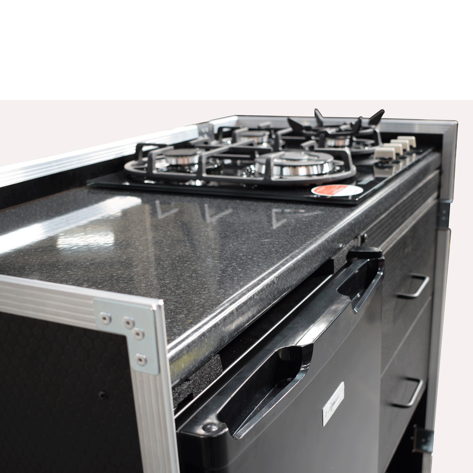 Custom Production Flight Case With Large Fridge + Gas Hob